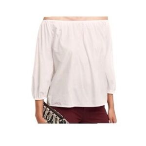 Anthropologie Holding Horses White Off The Shoulder Blouse Size Extra Small